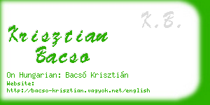 krisztian bacso business card