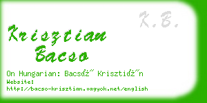 krisztian bacso business card